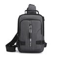 thumbnail image 1 of Xihbxyly Bolso Bandolera Multifuncional para Hombre, con Carga Usb, Antirrobo, Nailon Resistente Al Desgarro, Accesorio Informal, Tendencia Urbana, Ligero, 24 X 17 X 9 Cm., 1 of 2