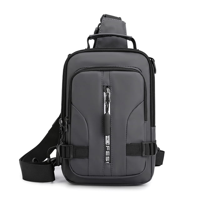 Xihbxyly Bolso Bandolera Multifuncional para Hombre, con Carga Usb, Antirrobo, Nailon Resistente Al Desgarro, Accesorio Informal, Tendencia Urbana, Ligero, 24 X 17 X 9 Cm.