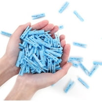 BZUEPRS 100Pcs Baby Shower Clothespins Plastic Clothes Pin with Waterproof Bag Mini Pink Pin Bulk 1.37 inch for Party Decorations, DIY Crafts