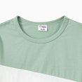 thumbnail image 3 of PatPat Family Matching Color Block Tee or Green Cami Top Spliced Tulle Strap Dress, 3 of 5