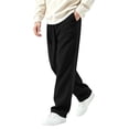 thumbnail image 6 of Fanshiluo Men's Corduroy Wide Leg Casual Pants, Elastic Waist Straight Loose Fit Trousers,XL,Big and Tall Men, 6 of 6