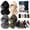 4pcs-thick, variant on 3-in-1 Double Layer Fleece Hooded Hat, One-Piece Windproof Winter Balaclava Hood, Face Cover Neck Gaiter, Adjustable Drawstring
