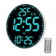 thumbnail image 2 of Reloj de pared digital grande de 11,6 pulgadas con control remoto, despertador versátil para oficina Estilo A, 2 of 9