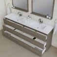 thumbnail image 7 of Alya Bath Paterno 84" Modern Wood Freestanding Bathroom Vanity in Gray, 7 of 7