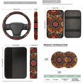 thumbnail image 7 of KUIFORTI Mandala Print Car Seat Cover Set Easy Installation Set 14 Pcs Aotumotive Interior Sets Car Armrest Cushion Universal Fit Cars SUV Trucks Comfortable Breathable, 7 of 7
