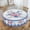 Blue Floral Rose Pattern, variant on Checkered Red Tulips Hearts Round Tablecloth Waterproof Oil-Proof Plastic Table Cloth Stain-Resistant Wipeable 60" for Camping, Dining, Indoor and Outdoor