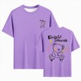 thumbnail image 4 of kpoplk Men's Daily Essential T-Shirt Big and Tall Relaxed Fit Short Sleeve Crew Neck Soft Cotton Blend Graphic Print Tee Size M,Purple, 4 of 7