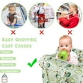 thumbnail image 3 of Shopping Cart Cover for Baby High Chair Cover Grocery Cart Cover for Baby Girl Boy Toddler Green Avocado Print Portable Shopping Cart Cover with Safety Harness, 3 of 6