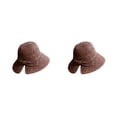 thumbnail image 2 of Minnieouse Lady Summer Sombrero de paja Bowknot Floppy Wide Brim Sun Hats Beach Transpirable Plegable Moda Ladies Adult Holiday Brown Marrón M (56-58 cm) 2Conjunto, 2 of 6