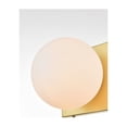 thumbnail image 3 of Living District Jaylin 1-Light Iron & Glass Bath Sconce in Brass/Frosted White, 3 of 5
