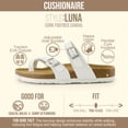 thumbnail image 5 of Cushionaire Luna Cork Footbed Sandals for Women – Comfortable Slip-On Women's Shoes with Genuine Suede Footbed & Arch Support | Slides for Women, 5 of 20
