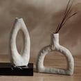 thumbnail image 2 of SAFAVIEH Paolette Solid Abstract Ceramic Vase, Set of 2, Stone Grey, 2 of 5