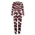 thumbnail image 5 of Offre à Durée Limitée Tenues tumgatte pour Femmes Tenues Décontractées d'Automne Ensemble de Détente Femmes Ensembles d'Hiver Imprimé Rayé Manches Longues Col Rond Pull Hauts et Pantalons Ensemble Deux Pièces pour Femmes, 5 of 5