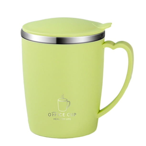 Taza de acero inoxidable Billuyoard con tapa Fácil de limpiar color Verde claro