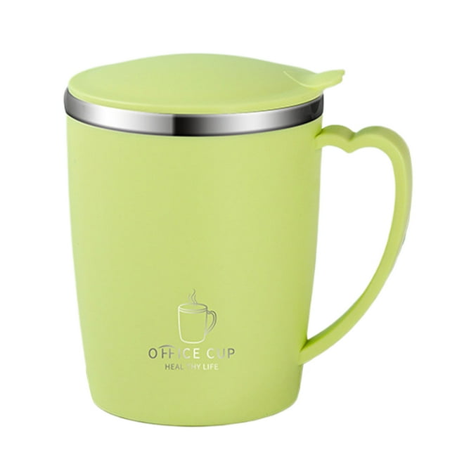 Youkk Stainless Steel Cup Leak-Proof Lid Portable Size Multiple Color Options Gift Idea Coffee Mug Cups Light Green