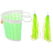 1 Set Colorful Kids Bike Accessories for Girls with Bike Basket Front Bicycle Streamer Handlebar Decoration