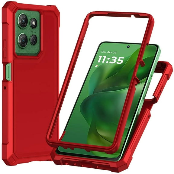 Military Grade Rugged Hybrid Case for Motorola Moto G Stylus 2025 - Red