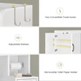 thumbnail image 6 of Frhnenha Over The Toilet Storage Cabinet with Pulley, Bathroom Storage Cabinet with Adjustable Shelf and Open Shelf for Bathroom, Restroom, Laundry, White, 6 of 8