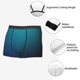 thumbnail image 3 of Goofa Blue and Teal Gradient Printed Men's Boxer Briefs Underwear, Moisture-Wicking Underwear, Trunk,Soft and Breathable Cotton Underwear-Small, 3 of 5