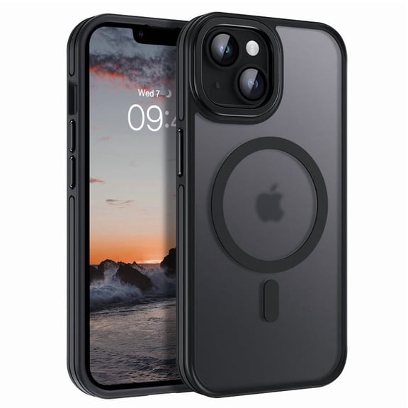 Phone Case compatible with Apple iPhone 13 and iPhone 14, Translucent Matte Shockproof Scratch Resistant Protective Cover