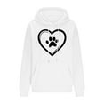 thumbnail image 4 of Pullover Hoodies for Women Winter Plus Size Oversized Fleece Hoodie Sweatshirts Cute Heart Paw Graphic Hooded Sweaters Fall Fashion Casual Tops Long Sleeve Drop Shoulder Loose Sweatshirt with Pocket, 4 of 5