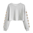 thumbnail image 1 of Camisetas de Manga Larga de las Mujeres Moda Impresa Suelta Casual Cuello Redondo Suéter Deportivo Superior, 1 of 5