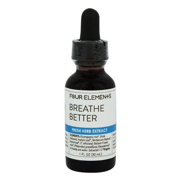 Four Elements Herbals - Fresh Herb Extract Tincture Breathe Better - 1 oz.