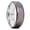Silver&Multicolor-Beveled Edge, variant on 8mm Gold Titanium Rings, Men's Wedding Rings Damascus Steel Pattern Laser Domed Wedding Band for Men Women Comfort Fit and Durable, Size 10