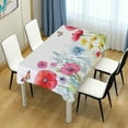 thumbnail image 7 of Coolnut Watercolor Flowers Rectangle Tablecloth Waterproof Polyester Table Clothative Stain Resistant & Wrinkle Resistant Washable Table Cover for Dining Table/Party/Camping 54x57 Inch Decor Gift, 7 of 7