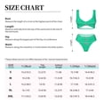 thumbnail image 5 of PAYOHTO Women's Cross Front Bikini Set with High Elasticity Soft Padding Retro Green Pastel Colors Bathing Suit Crop Top Swimsuit, 5 of 9