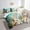 Lightblue, variant on Erosebridal Palm Tree Leaves Bed In A Bag King Size,Tropical Plants Bedding Sets King Size,Ocean Decoration,Reversible,Super Cozy,7 Pieces