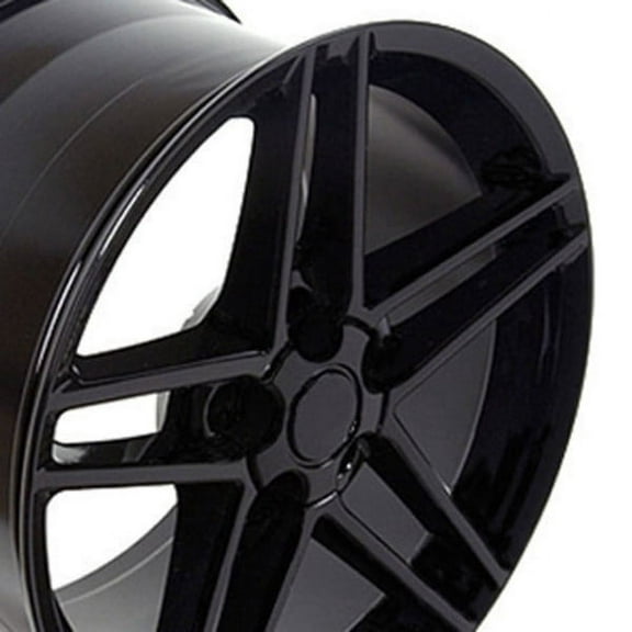 17 inch Rim fits 1988-1996 Chevrolet Corvette C6 Z06 Style Black 17x9.5 Aluminum Wheel Direct Fit