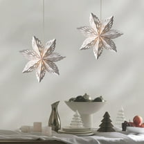 XYAIYT Christmas Tree Christmas Decorations Hanging Christmas Ornaments Paper Christmas Snowflake Hanging Decoration Delicate Layered Paper Reusable for Home Mantel and Tree Decor 9.4x9.4x1.2in White