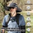 thumbnail image 5 of CAMOTUSE Wide Brim Sun Hat UV Protection Bucket Cap For Hiking Camping Fishing Safari Men, 5 of 7