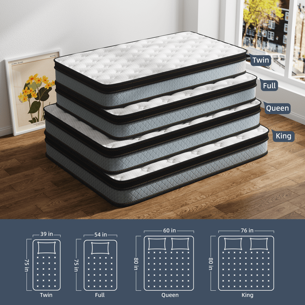 Memory Foam Innerspring Hybrid Mattresses-10 Inch Twin Mattress