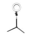 thumbnail image 4 of Luz de relleno portátil Fotografía de teléfono Anillo de luz 5-en-1 LED Trípode Selfie Stick Clip de teléfono Obturador Juego de control remoto Inevent DZ7658-02, 4 of 7