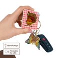thumbnail image 3 of 3dRose, Print of Cartoon Turkey On Red Plaid with Happy Thanksgiving, set of 2 Key Chains, 3 of 7