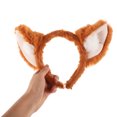 thumbnail image 4 of Diadema de orejas de zorro de peluche hecha a mano para niñas, adorable accesorio para el cabello con orejas de animal para fiesta de cosplay, diadema de orejas de zorro de peluche para disfrazarse., 4 of 4