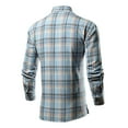 thumbnail image 5 of Dolkfu Business Mens Casual Shirts Slim Fit Dress Shirt Long Sleeve Button Down Plaid Shirt Shirts under 5 Dollars L, 5 of 5