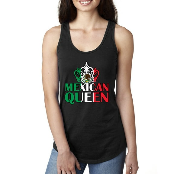 Wild Bobby Mexican Queen Latin Pride Women Racerback Tank Top, Black, Small