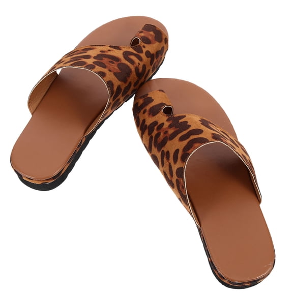LOLIPPYY 1 Pair Women's Leopard Print Sandals Lightweight Stylish Shoes with Grip for Beach and Casual Wear