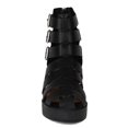 thumbnail image 4 of Breckelles AH43 Women Leatherette Buckle Strappy Platform Gladiator Sandal, 4 of 6