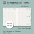thumbnail image 5 of POPRUN Academic Planner 2026-2027, 6.5"x8.5", Weekly and Monthly Calendar (Jul.26-Jun.27), Flexible Cover, Monthly Tabs, 100 GSM Paper - Purple, 5 of 9