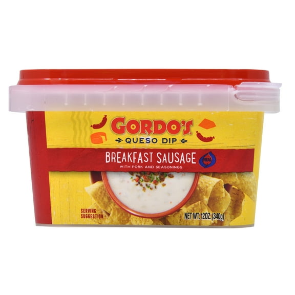 Gordo's Breakfast Sausage Queso Cheese Dip, 12 oz, Refrigerated Dip