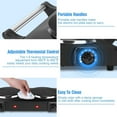 thumbnail image 4 of Double Countertop Burner, 2000W Electric Hot Plate and Stove with 5 Temperature Controls, Portable Lightweight Burner Cooktop for Cooking, Dorms, Apartments, RV, Compatible Cookware, Black, 4 of 10