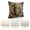 thumbnail image 4 of Orinice Sun Moon Face Graphic Decorative Cushion Throw Pillow Cover for Home Couch Living Room Sofa Pillowcase - 1PC 22x22in, 4 of 5
