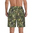 thumbnail image 3 of Naloa Green Skulls Men's Beach Shorts, Surfing shorts, Swim trunks, Quick Dry Swim Trunks for Surfing Beach Fun - 3X-Large, 3 of 9