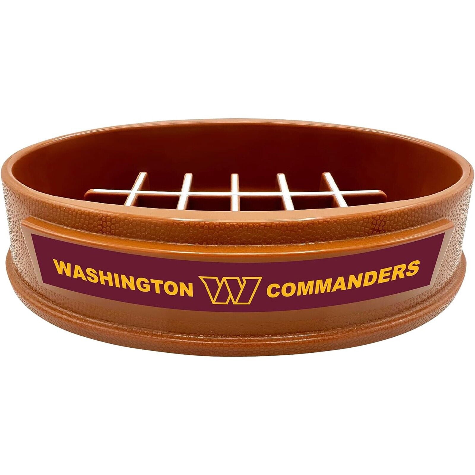 Pets First NFL Washington Commanders Super-Bowl Slow Feeder Bowl for Dogs and Cats, Football Design for Healthy Digestion, Non-Slip, for Large & Small Pet