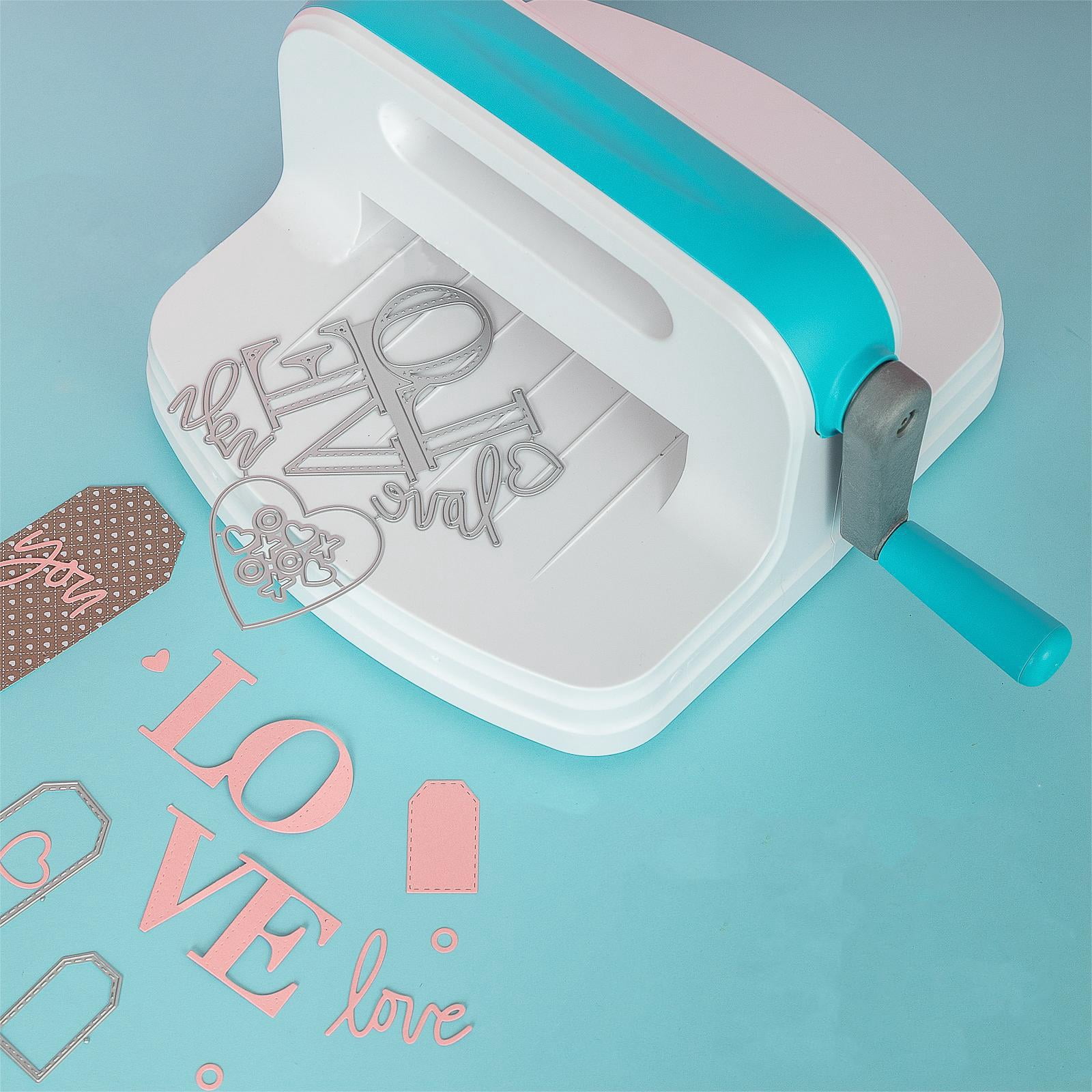 S SERENABLE Die Cutting and Embossing Machine Paper Cutter Portable Mini Die Cut Machine for Scrapbooking Cardmaking Manual Decorative