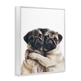 thumbnail image 3 of Stupell Industries Contemporary Two Hugging Pugs White Framed Giclee Art, 16 x 20, by Annalisa Latella, 3 of 8